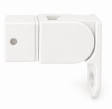 Handrail - 25x21mm - Square - Horizontal Adjustable - Wall Tie - Right- White