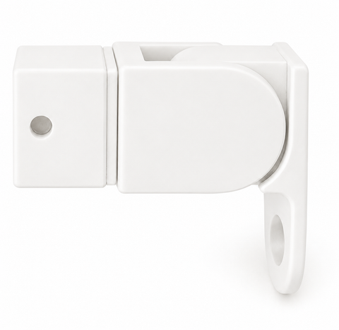 Handrail - 25x21mm - Square - Horizontal Adjustable - Wall Tie - Right- White
