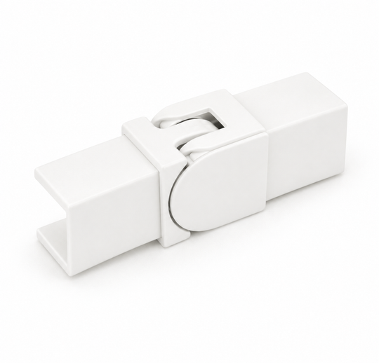 Handrail - 25x21mm - Square - Adjustable Joiner Horizontal - White
