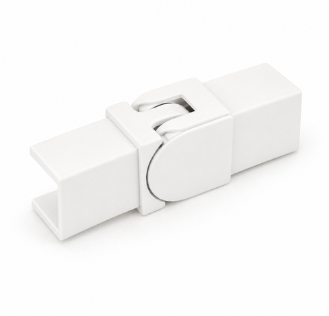 Handrail - 25x21mm - Square - Adjustable Joiner Horizontal - White