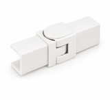 Handrail - 25mm x 21mm - Square - SS316 - Adjustable Joiner Vertical - White