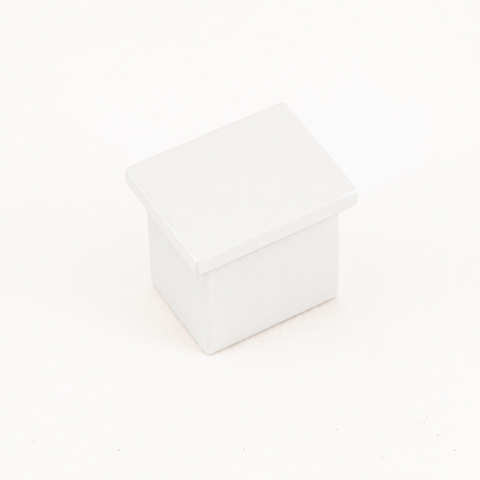 Handrail - 25x21mm - Square - End Cap - White