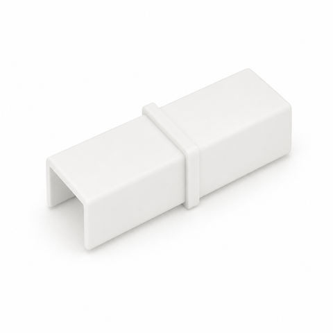 Handrail - 25x21mm - Square - SS316 - Joiner - White