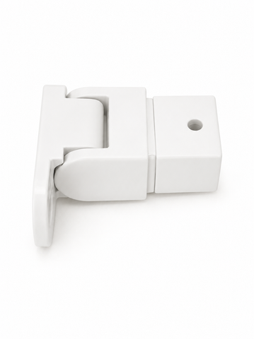 Handrail - 25x21mm - Square - Vertical Adjustable - Wall Tie - Left - White