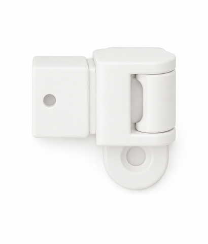 Handrail - 25x21mm - Square - Vertical Adjustable - Wall Tie - Right - White