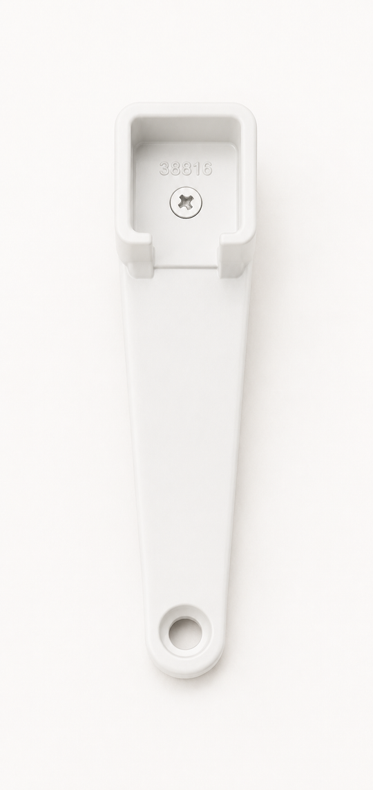 Handrail - 25x21mm - Square - Wall Tie Extender 100mm White