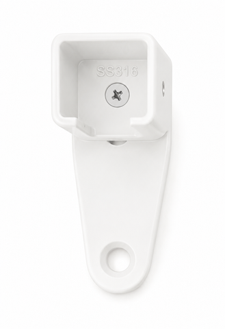 Handrail - 25x21mm - Square - Wall Tie Extender 50mm White