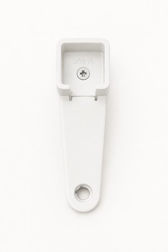 Handrail - 25x21mm - Square - Wall Tie Extender 75mm White