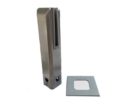 Spigot - Non Conductive Powdercoated -Core Drilled Square - Silver