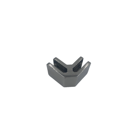 Glass Clip Square - 90 Degree Corner - Polished SS316