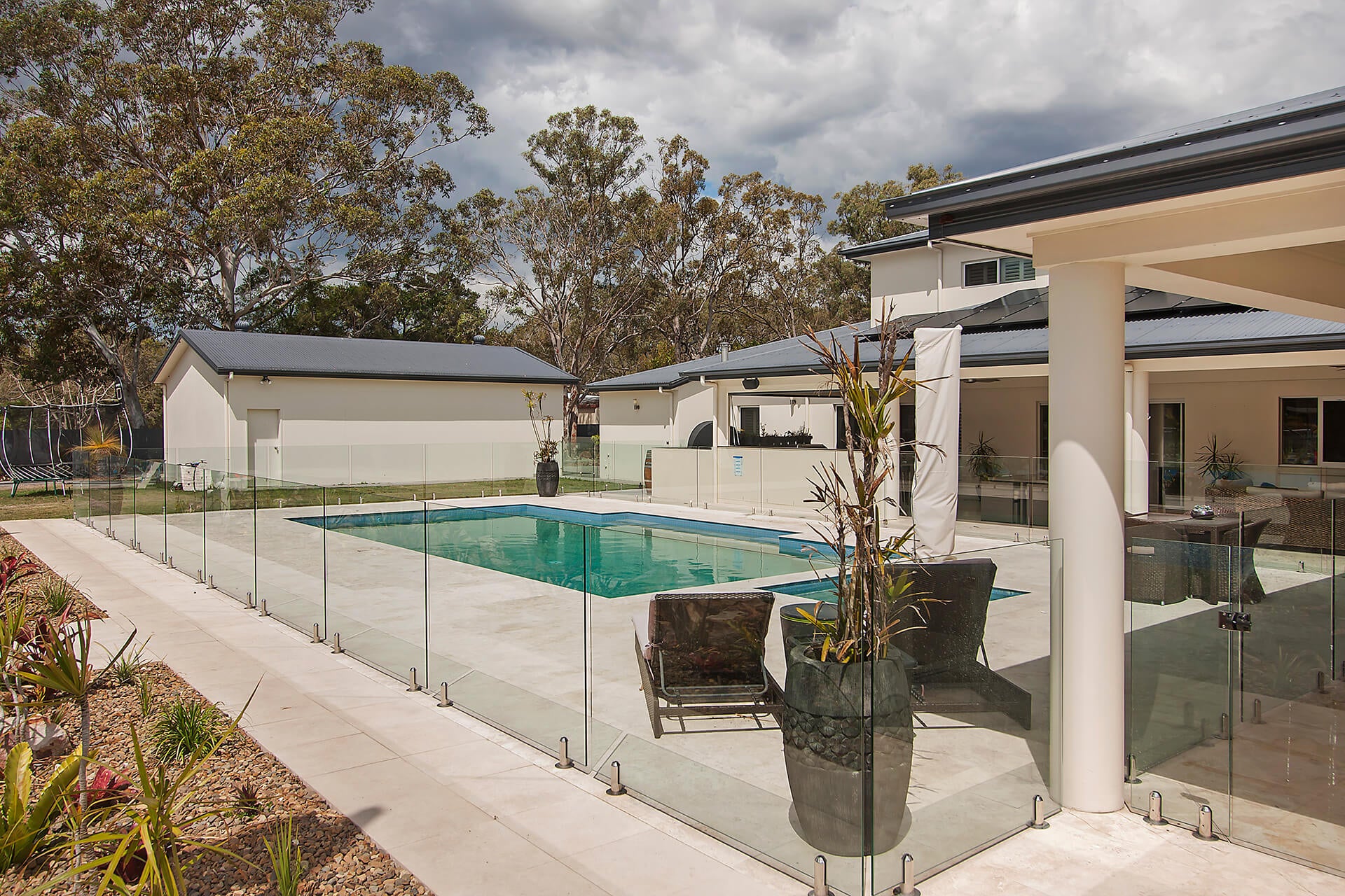 Pin Fixed Glass Pool Fencing