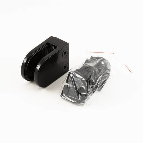 Glass Clip - 1184 - Square Mount, D BLACK