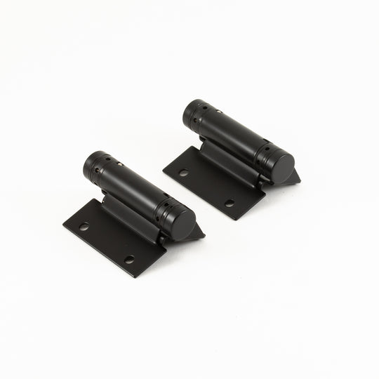 Spring Hinge - Glass to Glass - BLACK- Pair