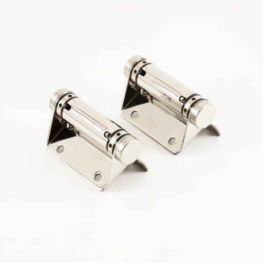 Spring Hinge - Glass to Round Post - SS316 - Pair