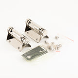 Spring Hinge - Glass to Round Post - SS316 - Pair