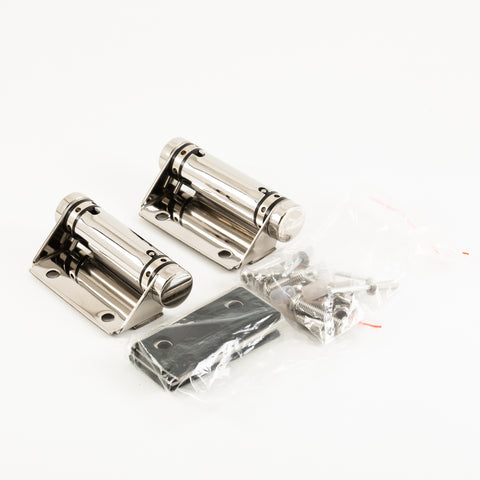Spring Hinge - Glass to Wall Mount - SS316 - Pair
