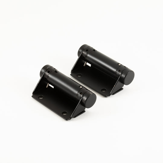 Spring Hinge - Wall to Glass - Black - Pair