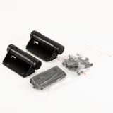 Spring Hinge - Wall to Glass - Black - Pair