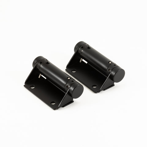 Spring Hinge - Wall to Glass - Black - Pair