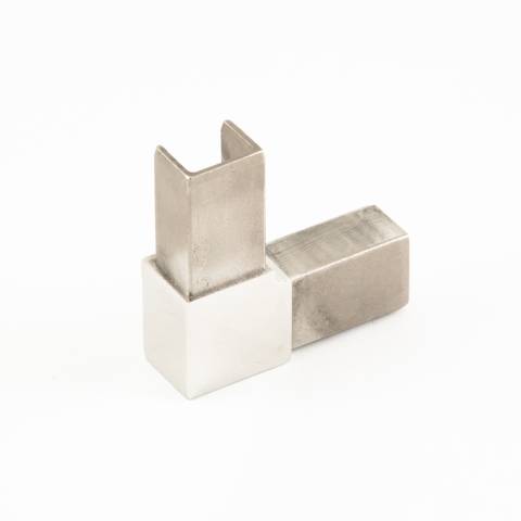 Handrail - 25mm x 21mm - Square - SS316 - 90 Degree Corner