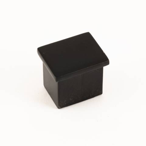 Handrail - 25mm x 21mm - Square - SS316 - End Cap - Black