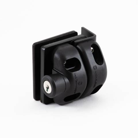 Wall to Glass STD Latch Kit - Black