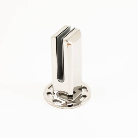 Spigot - Square Base Plated - Polished Stainless Steel, 140mm - Pro Range