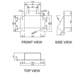 Power Point/Tap Safety Cover - 60 Degree -  Acrylic - Small